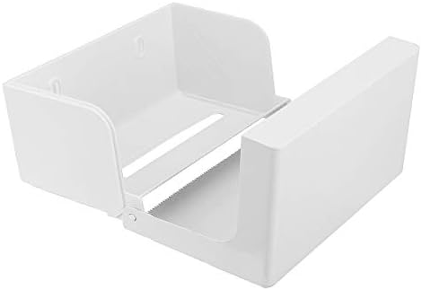 Нов Lon0167 220 мм x 135 мм x 130 мм Пластмасова Стенен Държач за Тоалетна хартия с Бял цвят, с капак (220 мм x 135