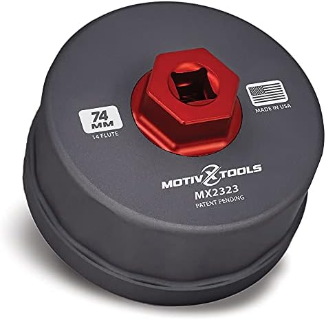 Motivx Tools 74 mm 14 Канали Точност Алуминий ключ за маслен филтър с ЦПУ, съвместими с Mercedes Benz Sprinter,