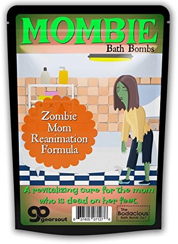 Бомбочки за баня Mombie Zombie Розов XL 5 Грама, Комплект от 2 Сладки розови хавлиени забавни Зомбита за жените, Розови Топчета