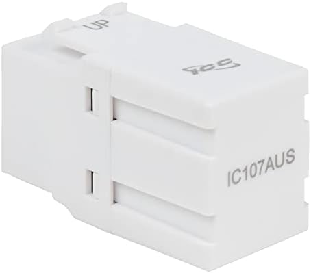 Модулен съединител ICC 90 градуса USB 3.0 бял цвят за HD-стил