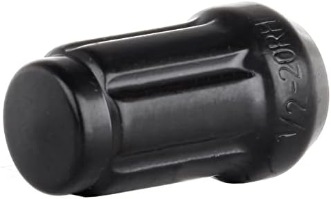 HHIJYER 23 Комплект гайки за закрепване на джанти накрайници 1/2-20 + 2 ключа Черен цвят с 6 шлицами