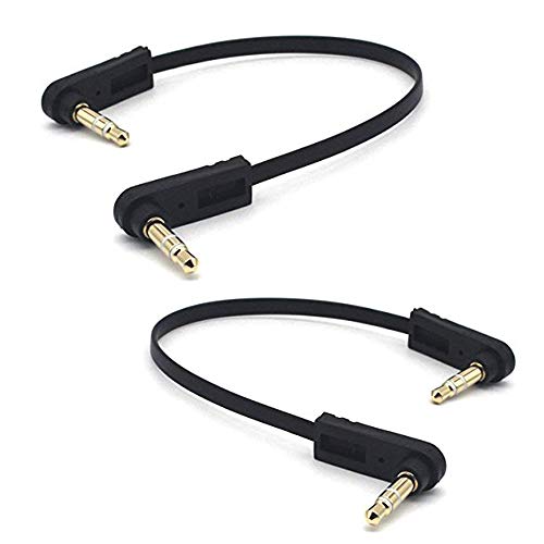 Аудио кабел Kework 3,5 мм, 2 комплекта 15 см 1/8 3,5 мм Жак TRS Male-TRS Male Стерео аудио кабел Конектор AUX Кабел