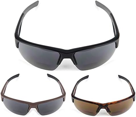 YsorrisoX, 3 опаковки Бифокальных Слънчеви очила за четене за мъже и жени с Регулируема покритие на носа, Цветни