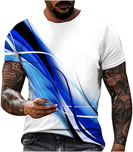 По-големи Размери, Ризи с 3D Принтом за Мъже, Графични и Цифрови Тениски, Потници 2023, Лятна Ежедневна Блуза с Къс ръкав