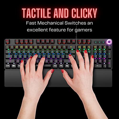 Комбинирана жичен детска клавиатура и мишка PHILIPS с RGB подсветка, Механично усещане, 104 клавиша с бързи переключениями,