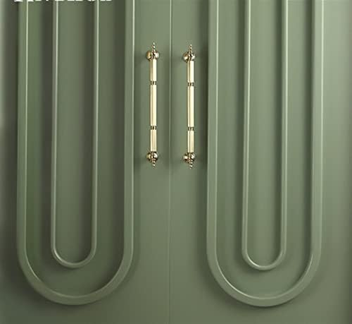 LIUGOU Вертикална Текстура Блестящи Златни Дръжки за Кухненските чекмеджета, Шкаф за Спалня, Обзавеждане за шкафове, Врата