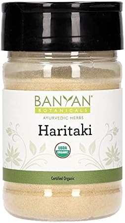 Banyan Растителни Прах Харитаки – Сертифицирани Органични Буркан за подправки – Terminalia chebula – за детоксикация