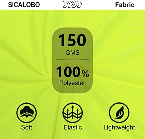 Sicalobo 2 бр., Мъжки Светлоотразителни Тениски с висока Видимост, Работни Тениски с Къс Ръкав, Защитна Тениска Hi Vis,