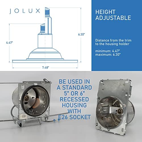 Регулируема-вградени Промяна лампа Jolux LED Light Can 5/6 см, комплект за преоборудване с номинална влажност