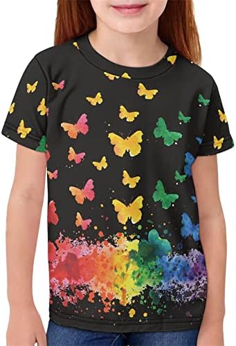 Стилни Летни Тениски с Къси Ръкави за момчета и Момичета, Ежедневни Ризи с кръгло деколте, в Размер от 3 до 16