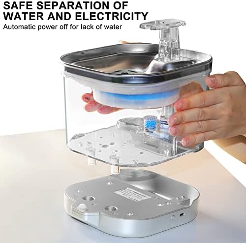 Spofan Котешки Чешма за вода Автоматичен Диспенсер за вода за домашни любимци, Безжичен Автоматичен Инфрачервен Зондирующий