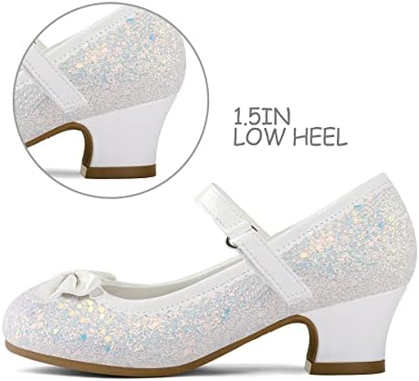 K KomForme/ Модел обувки за момичета Mary Jane, с искри 1,5 инча нисък ток; Сватбени обувки на Принцесата за парти