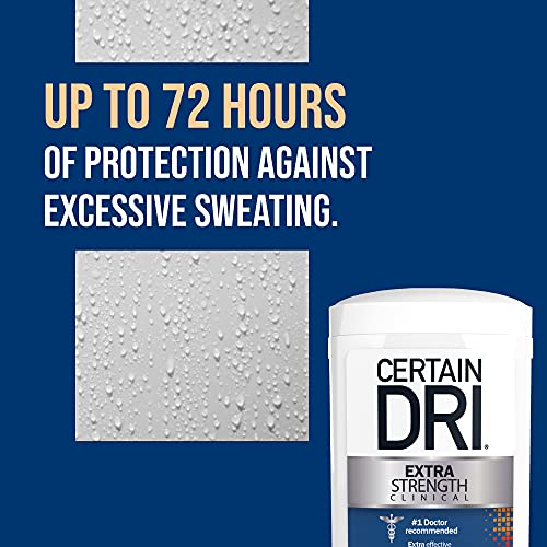 Твърд Дезодорант-Антиперспиранти Certain Dri Extra Strength, за лечение на Хиперхидроза за мъже и жени, Пресни захар, 1,7 грама