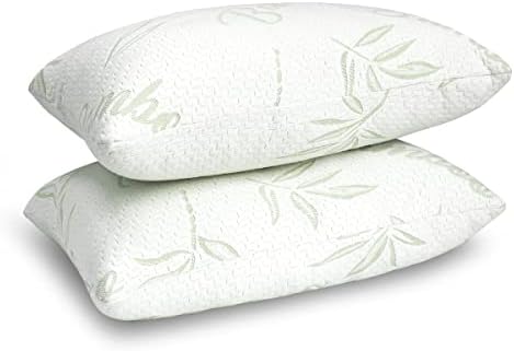 Възглавници със стандартен размер SILKOKOON Bamboo Комплект от 2-те Пера постелки възглавници за гърба, корема и странично
