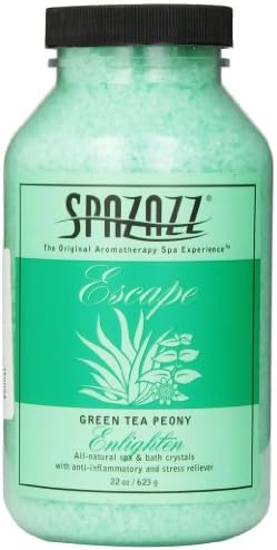 Spazazz SPZ-109 Контейнер за Ароматерапевтических кристали Escape, 22 Грама, Зелен Чай Peony Enlighten