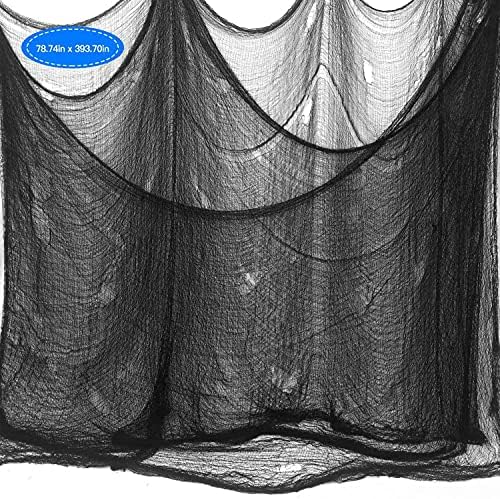 Зловеща Кърпа за Хелоуин, Ужасно Марлевая Плат, Страховито Гигант (80 x 400 инча), Сирене Тъкан Гоблен за парти