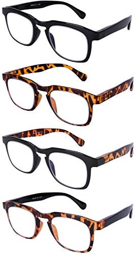 AQWANO Мъжки слънчеви очила за четене, блокиране на синя светлина, стилни метални полнокадровые очила за четене, антибликовый