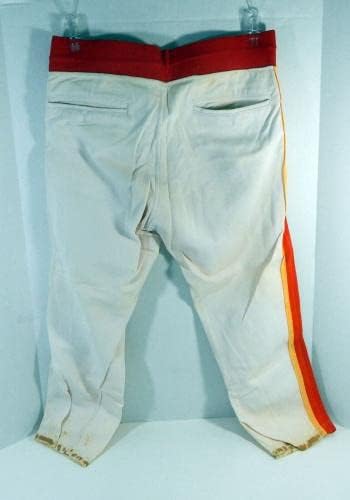 1980-та в Хюстън Астрос Кели 19, Използвани В играта Бели Панталони 36 DP24402 - Използваните В играта панталони MLB