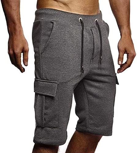 Мъжки къси панталони-Карго JEKE-DG Свободно, Намаляване, Свободни Ленени Шорти за активна Почивка, Ежедневни Летни