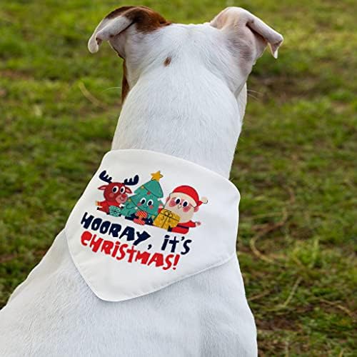 Коледа Тематични Нашийник-Кърпа за домашни любимци - Забавен Яка-Шал - Кърпа за Анимационни кучета - XL