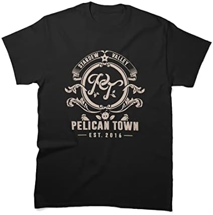 Мъжки Женски с Риза, Тениска Stardew Valley Pelican Town, Празнична Тениска в Деня на бащата и на майката,