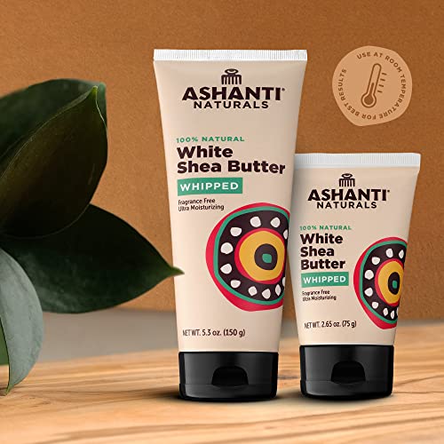 Ashanti Naturals Бяло Разбитото масло от шеа | Натурално африканско масло от шеа | Овлажнители и без ароматизатори