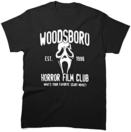 Мъжки Женски с риза, Тениска Woodsboro Horror Film Club, Празнична тениска на Ден на баща си и на майка си,