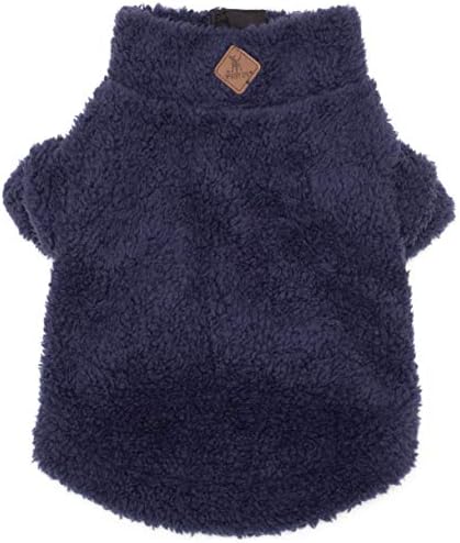 Обикновен мек вълнен плат Пуловер с цип Достойна куче на четвърт инч, Топъл Пуловер, мек вълнен плат Пуловер