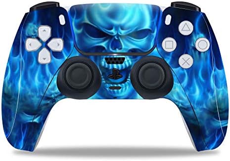 Стикер върху Кожата контролер Gebaisi PS5 за Playstation 5 Cover Wrap Стикер с Огнени Черепа