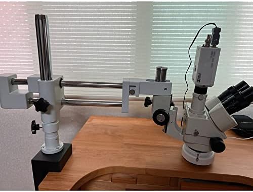 LIUZH Универсален Двоен Бум на Лабораторен и Промишлен Увеличение Тринокулярный Стереомикроскоп Поставка Притежателя Скоба Скоба