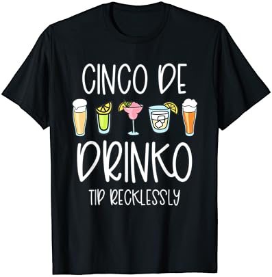 Женска тениска Cinco De Drinko Mayo Върхът на вашето Бармену е Забавна Тениска за работа в бар