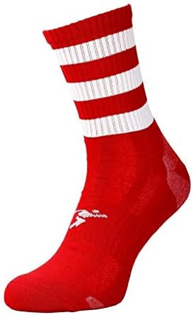 Чорапи с обръч Precision Childrens/Kids Pro за деца 9, за деца 12) (тъмно бургундско червено / бяло)