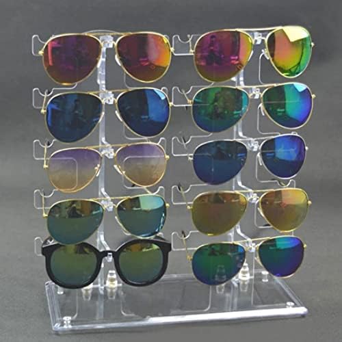 Стойка за слънчеви очила Nirelief акрилни двухрядный държач за очила, стойки за съхранение 10 чифта очила