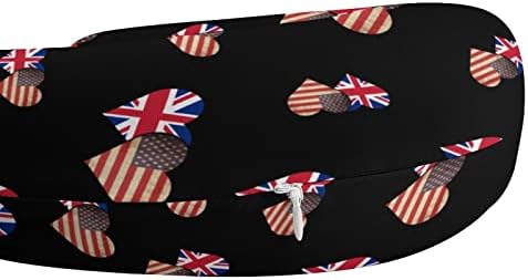 Британски Флаг и знамето на САЩ Пътна Възглавница за Самолет, Влак, Кола, U-Образна Възглавница, облегалката за глава, Възглавница