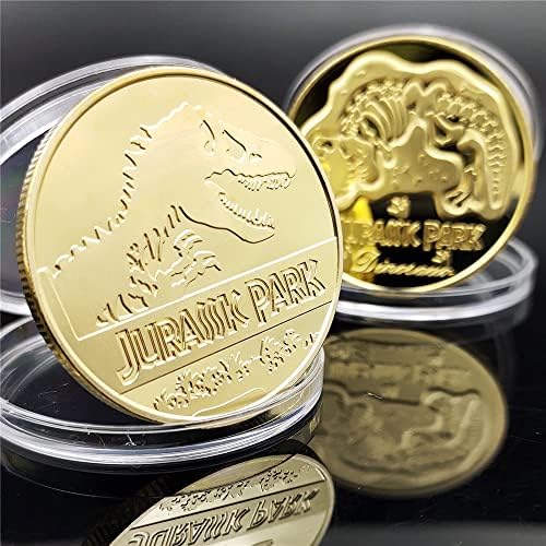Американски Парк Възпоменателна Монета Динозавър Златна Монета Тиранозавър Рекс Rex Раптор Феята На Зъбките Златна