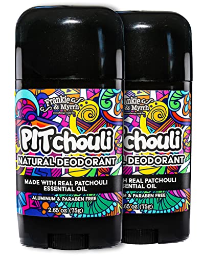 PITchouli 2 опаковки | Дезодорант с натурални пачули за жени и мъже | Истинските Етерични масла | Без алуминий - сода