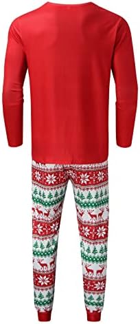 Подходяща Празнична Пижами DIYAGO, Подходяща За Семейна Коледа Риза с дълъг ръкав и Панталони, нощница, Забавен