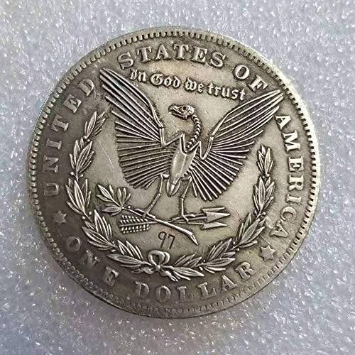 Монета На Повикване 1921 Блуждающая Монета Смъртта На Скелета Антични Мед, Старо Сребро Възпоменателна Монета Копие