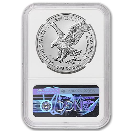 2022 (W) 1 унция American Silver Eagle MS-70 (Първия ден на издаване - Отчеканен на монетния двор на Уест-Пойнта