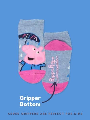 Свинче Пеппа За деца от 6 опаковки Чорапи в стил Quarter Style с Захватами