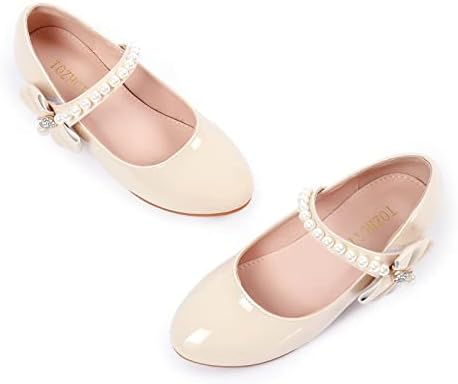 TOZHCITA/Модел Обувки за момичета; Обувки на Принцесата на Ниски Токчета за Деца; Сватбени Сандали Мери Джейн с Цветя Модел