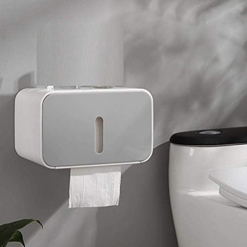 Стенен Държач за тоалетна хартия TJLMZ, монтиран на стената, Безшевни Практичен Държач за кърпички, Непромокаеми Държач за кърпички