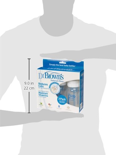 Бебешки бутилки Dr. Brown ' s Natural Flow с широко гърло Против колики - 8 грама - 3 бр.