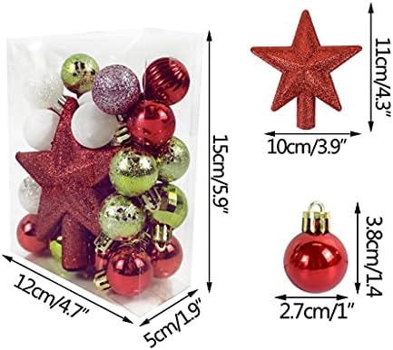 GFDFD 7 Кутии Коледна Топка Украшение Звезда Topper Коледно Дърво Подвесное Украса за Дома на Нова Година (Цвят: