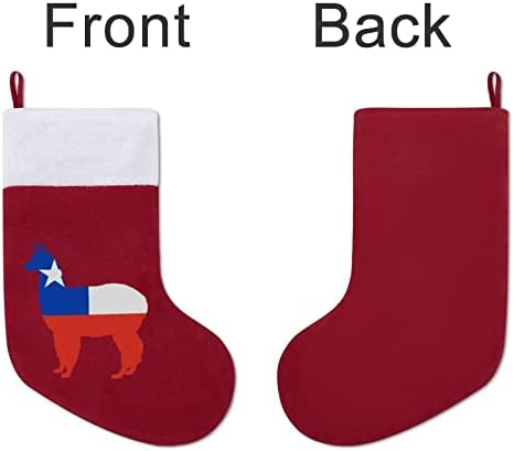 Лама Знаме на Чили Коледен Окачен Отглеждане Чорапи за Коледно Камина Празничен Начало Декор