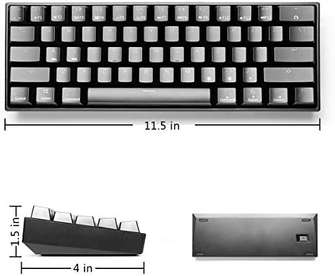 Безжична ръчна клавиатура VELOCIFIRE 60%, M2 TKL61WS Bluetooth, Адаптивни 61 Клавиша с възможност за гореща замяна, механична