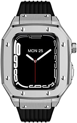 Калъф за часа от сплав NEYENS за Apple Watch Series 8 7 6 5 4 SE 45 мм 42 мм 44 мм Луксозни Метални, Гумени Часовници