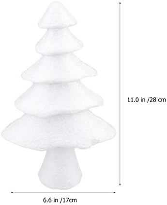 Happyyami 2 елемента Бяла Пяна Коледно Дърво Конус Полистироловые Топки за Бродерия Полистирен Шишарки за DIY Занаятите Arts