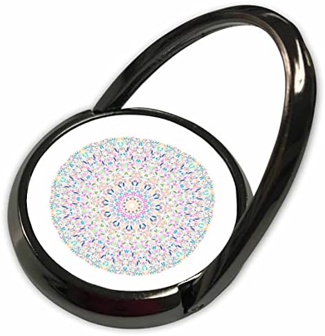 3dRose Абстрактна Цветна Мандала С Геометричен Кръг на Цветя Модел - Телефонни пръстени (phr-373382-1)