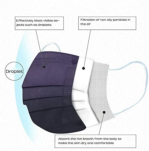 Еднократна Кърпа за лице За възрастни, 10 бр., маски за лице с Градиентным Дизайн, 3-слойна, които Предпазват